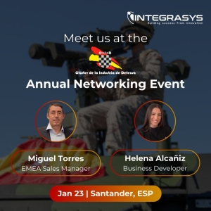 Creatividad de Integrasys anunciando su asistencia al networking anual del CID 2026.