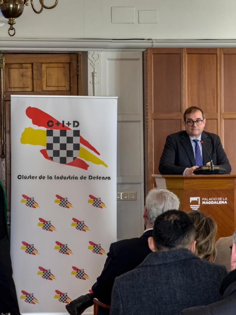 Manuel Vila, presidente del CID, durante su intervención en el networking anual del Clúster de la Industria de Defensa.